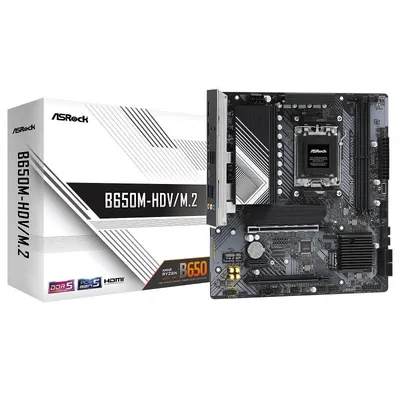 Asrock B650 Micro ATX Mainboard Sockel AM5 DDR5 PCIe 4.0 RAID USB 3.2 2,5GbE