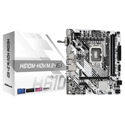 ASRock H610 Mainboard Intel LGA 1700 Micro ATX H610M-HDV/M.2+ DDR5 M.2+