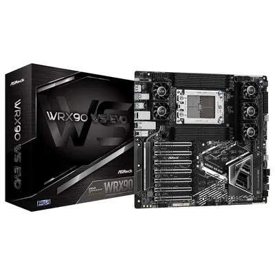 ASRock WRX90 Mainboard WRX90 Chipsatz Sockel sTR5 E-ATX WRX90 WS EVO DDR5 PCIe 4.0 Ethernet 2.5G
