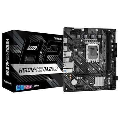 Asrock H610 Express LGA1700 Micro ATX-Motherboard H610M-H2/M.2 D5 DDR5 M.2 PCIe 4.0 USB 3.0