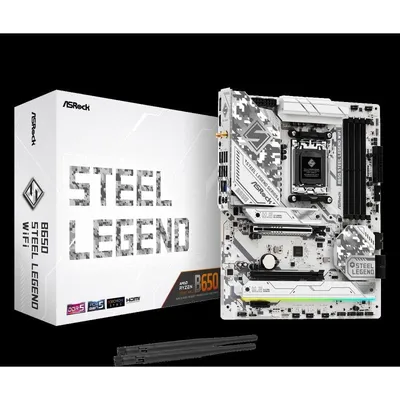 Asrock B650 ATX-Mainboard AM5 Steel Legend WiFi 6E DDR5 192 GB M.2 RAID RGB