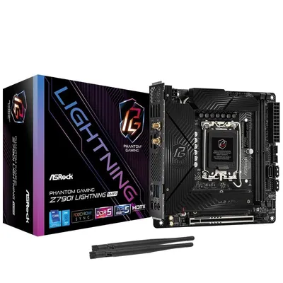 ASRock Z790I Mainboard Intel Z790 LGA 1700 Mini ITX Phantom Gaming Lightning WiFi DDR5 RGB
