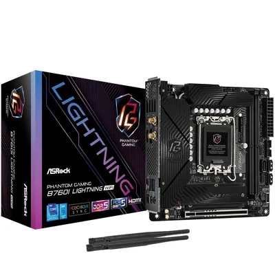 ASRock B760I LGA 1700 Mini ITX Phantom Gaming Mainboard Lightning WiFi DDR5 PCIe