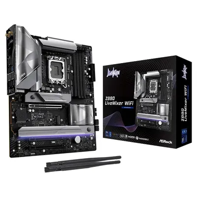 ASRock Z890 LGA1851 ATX LiveMixer WiFi 7 Thunderbolt 4 Gaming-Motherboard