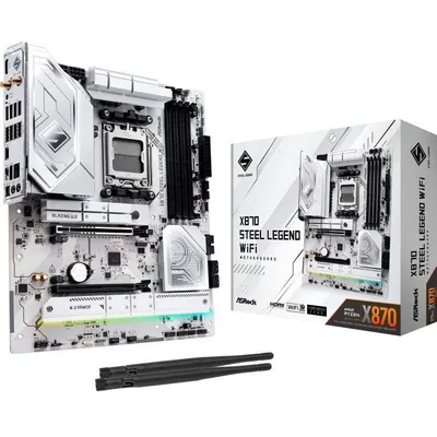 Motherboard ASRock X870 STEEL LEGEND AMD X870 Sockel AM5 DDR5 ATX WiFi 7 USB4 2.5GbE M.2 RAID