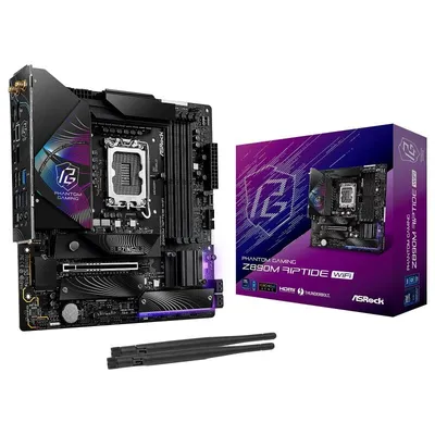 ASRock Z890 Micro ATX-Motherboard LGA 1851 Z890M Riptide WiFi DDR5 Thunderbolt 4