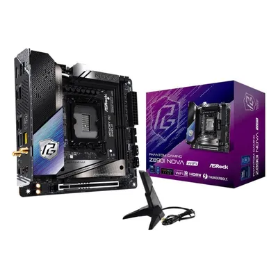 Placa Base ASRock Intel Z890 LGA 1851 Mini ITX Z890I Nova WiFi DDR5 PCIe 5.0 Thunderbolt 4