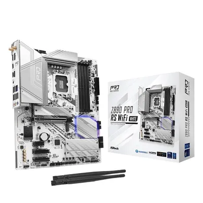 Asrock Intel Z890 LGA 1851 ATX Z890 Pro RS WiFi Weißes Thunderbolt 4-Motherboard