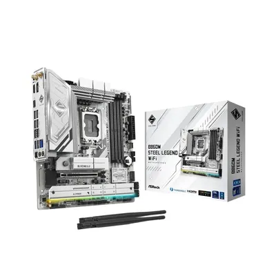 Asrock B860 Mainboard LGA 1851 Micro ATX B860M Steel Legend WiFi 6E DDR5 256GB PCIe 2.5G LAN