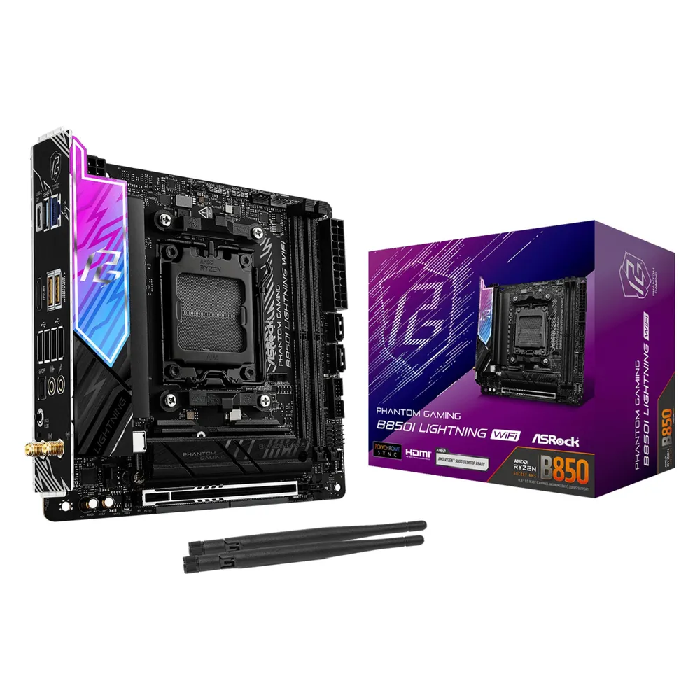 Asrock B850 AMD AM5 Mini ITX Phantom Gaming Lightning WiFi Hauptplatine