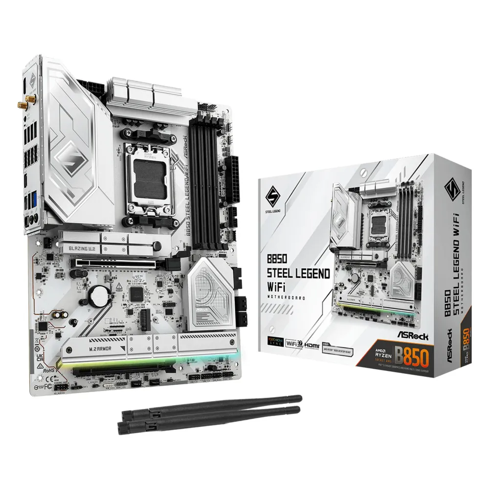 Asrock B850 AMD B850 AM5 ATX Steel Legend WiFi DDR5 PCIe 5.0 RAID-Motherboard