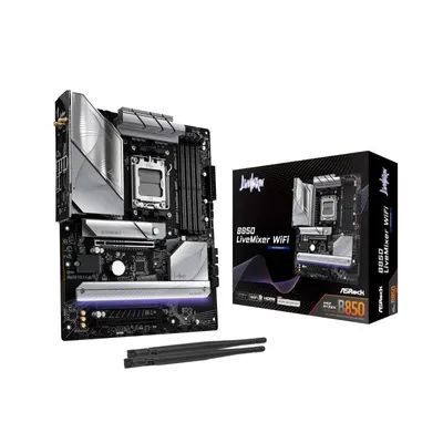 Asrock B850 Sockel AM5 ATX LiveMixer WiFi PCIe 5.0 DDR5 Audio Pro Mainboard