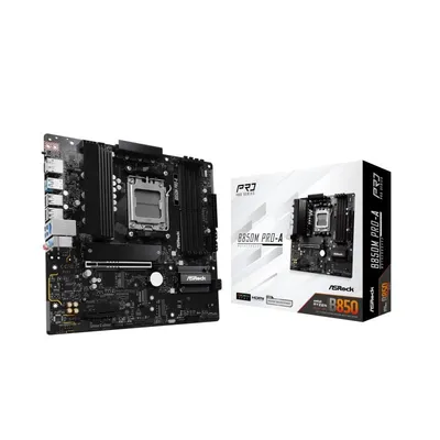 ASRock B850 Micro ATX-Mainboard AM5 B850M Pro-A PCIe 5.0 DDR5 256 GB USB 3.2 RAID