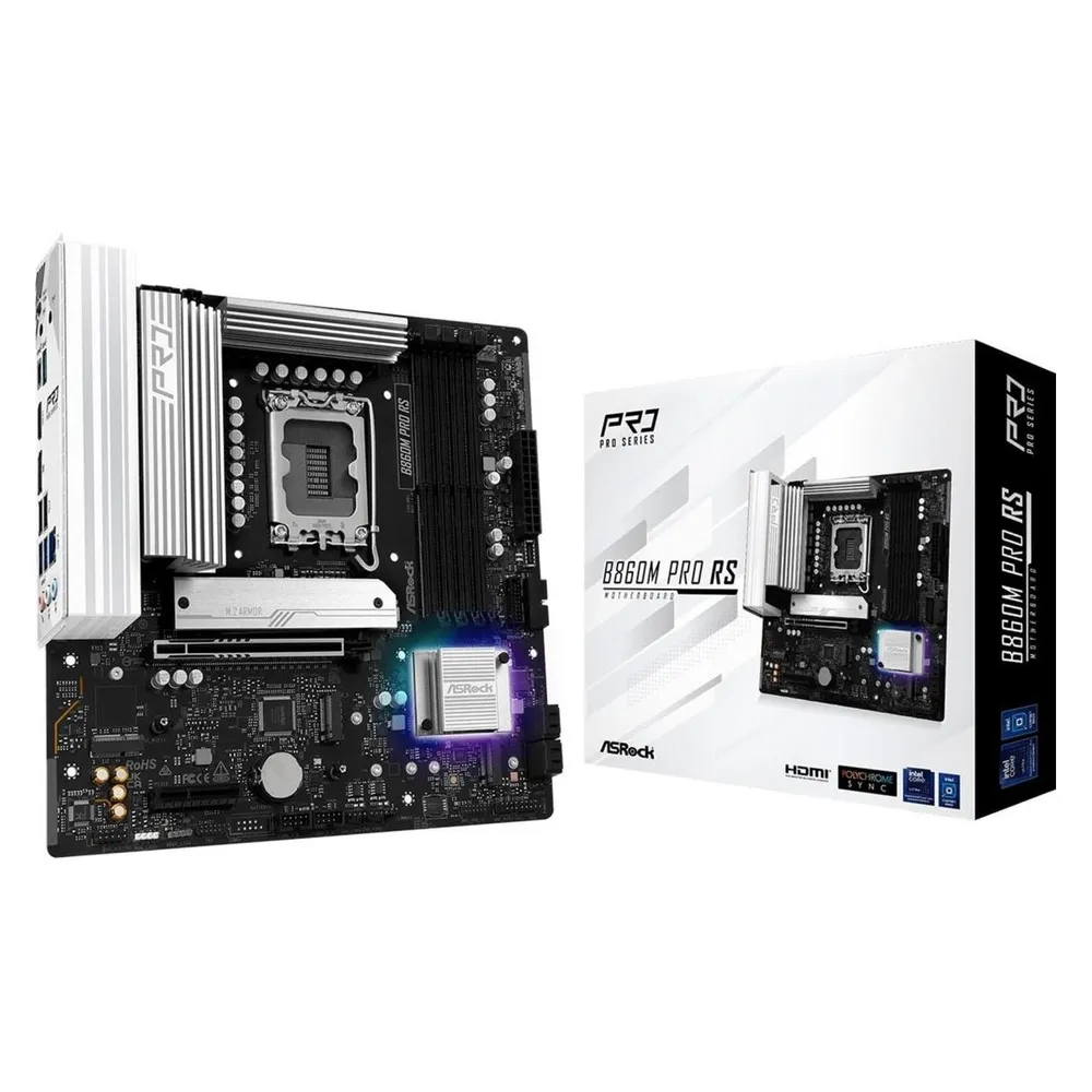 Asrock B860 Motherboard Intel B860M LGA 1851 Micro ATX DDR5 256GB Dual LAN Dragon RTL8125BG Übertakten