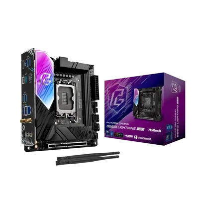 Asrock B860 Mini-ITX-Mainboard LGA 1851 Phantom Gaming Lightning WLAN DDR4 HDMI USB 3.2