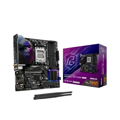 Asrock B850 Mainboard AMD AM5 Micro ATX B850M Phantom Gaming Riptide WiFi DDR5 PCIe 5.0