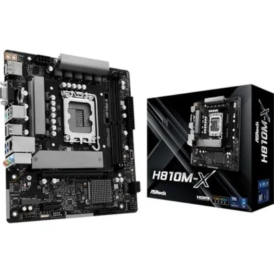 ASRock H810M-X Intel H810 LGA 1851 Micro ATX-Hauptplatine