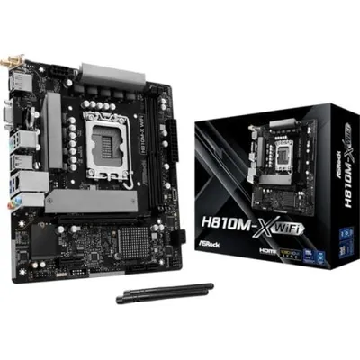 ASRock H810M-X WiFi Mainboard Intel H810 LGA 1851 Micro ATX Integriertes WiFi
