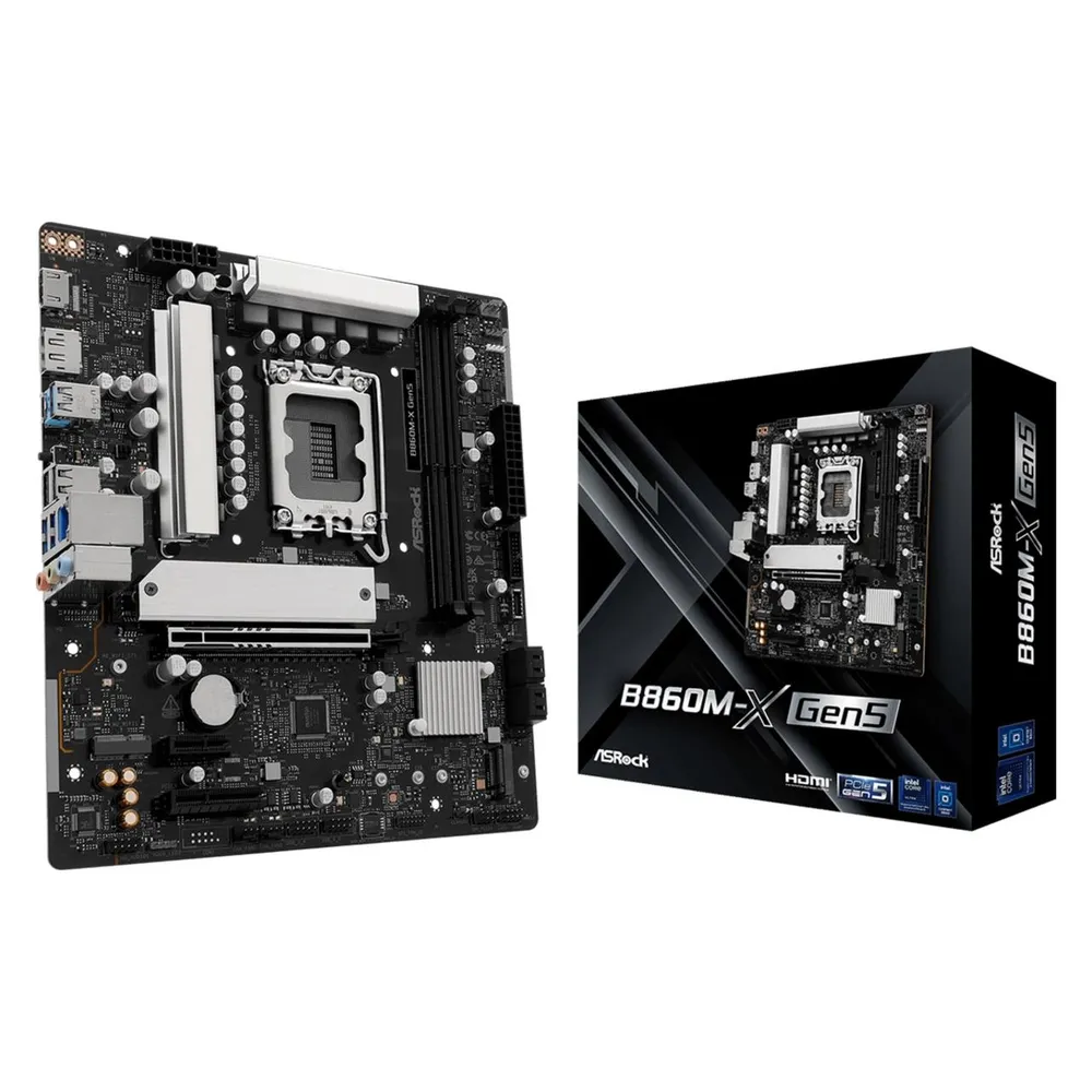 Motherboard AsRock B860M-X Gen5 Intel B860 LGA 1851 DDR5 Micro ATX 2.5GbE RGB