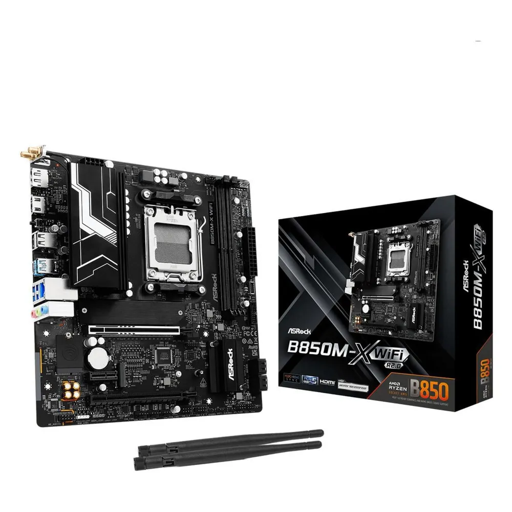 Asrock B850M-X WiFi-Motherboard B850 AM5 Micro ATX WiFi R2.0 PCIe 4.0