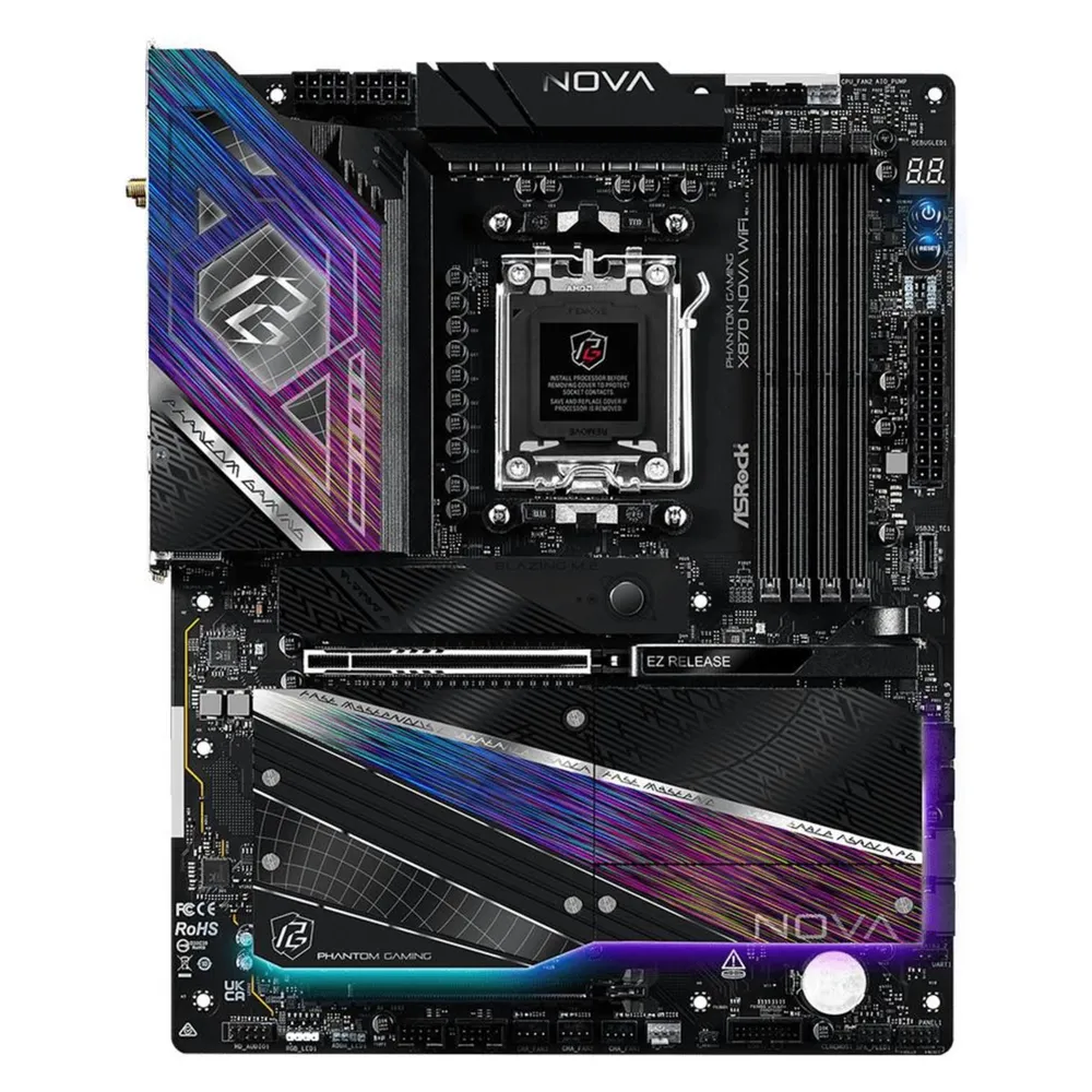 Motherboard Asrock X870 NOVA WIFI AM5 DDR5 ATX 5GbE RGB