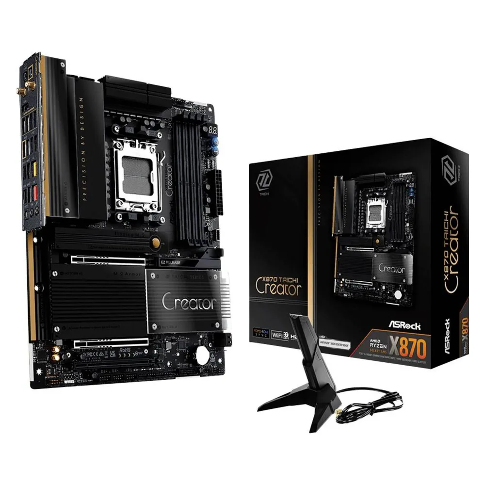 Motherboard Asrock X870 Taichi Creator X870 AM5 DDR5 ATX WiFi 7 10GbE RGB