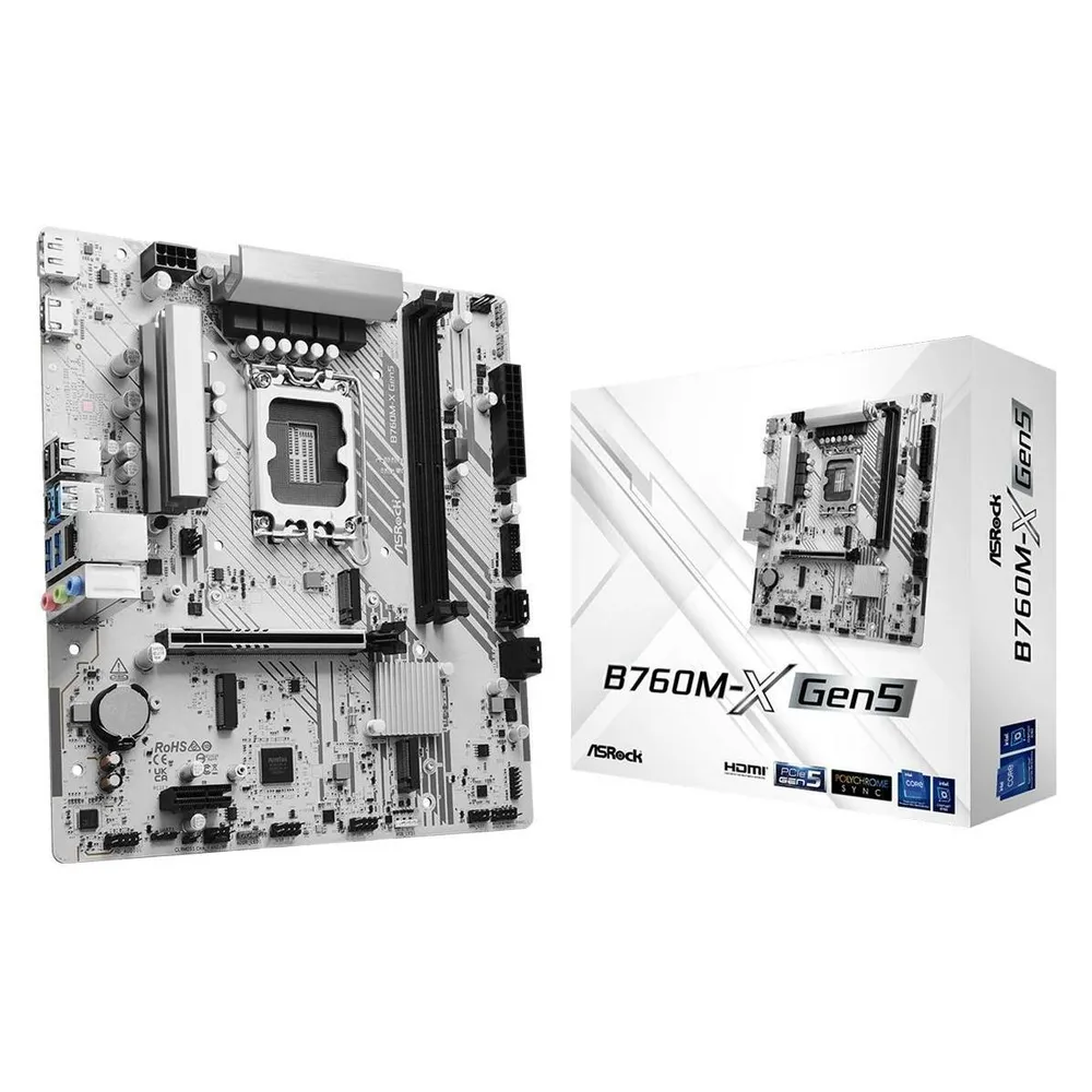 Motherboard Asrock B760M-X Gen5 B760 LGA1700 DDR5 Micro ATX 2.5GbE RGB