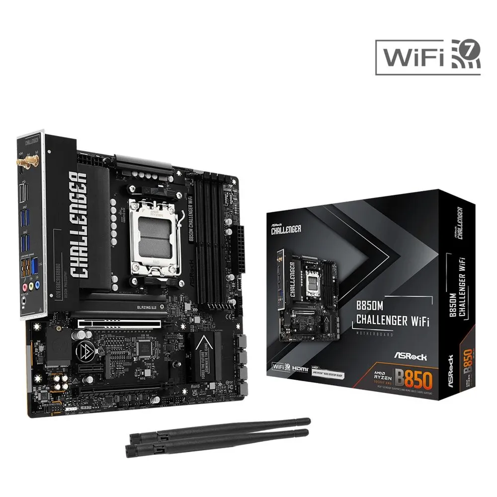 Motherboard AsRock B850M Challenger AMD B850 AM5 DDR5 Micro ATX WiFi PCIe 5.0