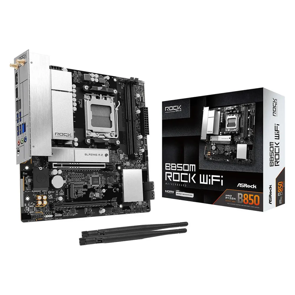 Motherboard AsRock B850M Rock WiFi 6 AMD B850 AM5 DDR5 Micro ATX