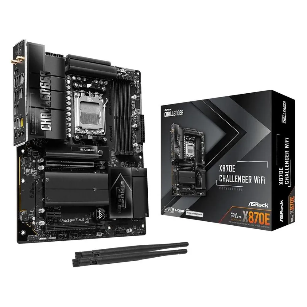 Motherboard AsRock X870E Challenger AMD X870E AM5 DDR5 ATX WiFi 6E PCIe 5.0