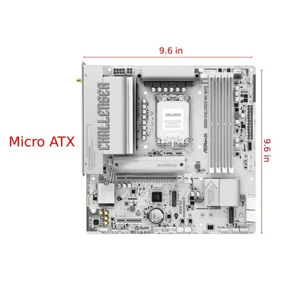 Mainboard AsRock B860M Challenger WiFi White Intel B860 LGA 1851 DDR5 Micro ATX Wi-Fi 7