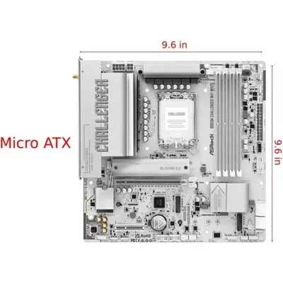 Mainboard AsRock B860M Challenger WiFi White Intel B860 LGA 1851 DDR5 Micro ATX Wi-Fi 7