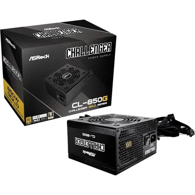 Asrock 850W Netzteil 80 PLUS Gold Zertifizierung Challenger CL-850G Erweiterter Schutz