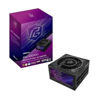 Asrock 1000W 80+ Gold Phantom Gaming Modulares Multi-Rail-Netzteil 5 Jahre Garantie