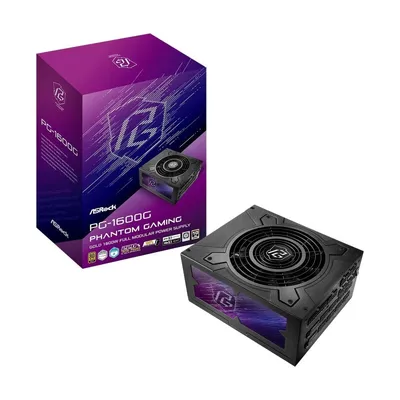 Asrock 1600W 80 PLUS Gold Phantom Gaming Modulares Netzteil Schwarz Erweiterter Schutz