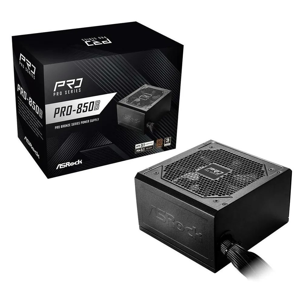 Fuente de Alimentación Asrock PRO-850B 850W 80 PLUS Bronze ATX Netzteil