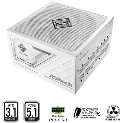 Netzteil Asrock SL-850GW 850W 80 PLUS Gold modular weiß