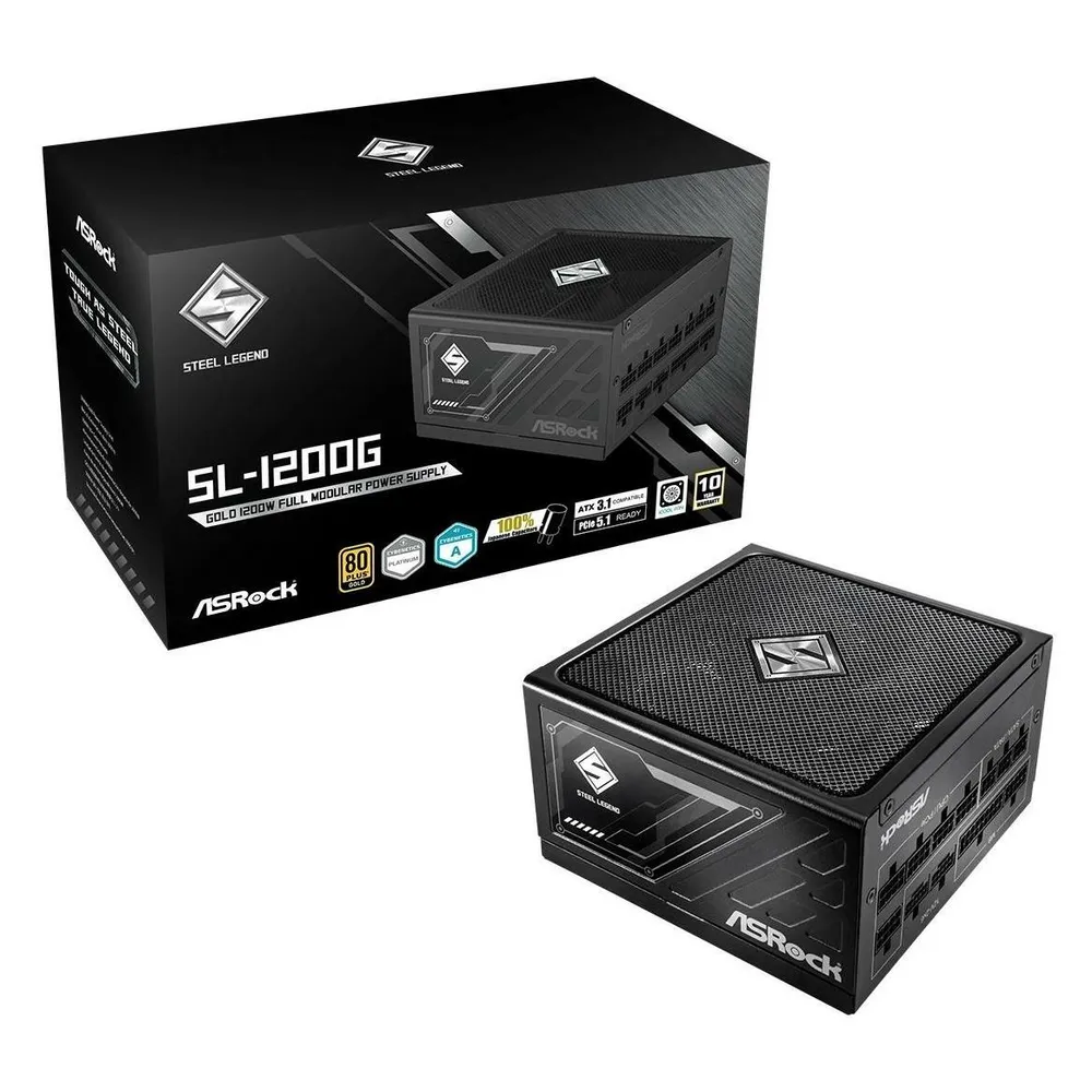 Netzteil AsRock Steel Legend SL-1200G 1200W 80+ Gold Zertifizierung modular