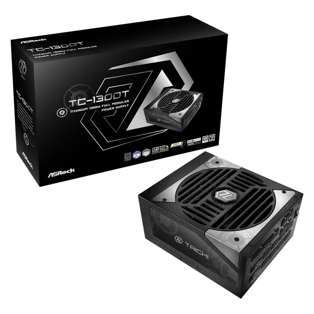 Asrock 1300W Netzteil 80 PLUS Titanium Zertifizierung Taichi TC-1300T Vollschutz