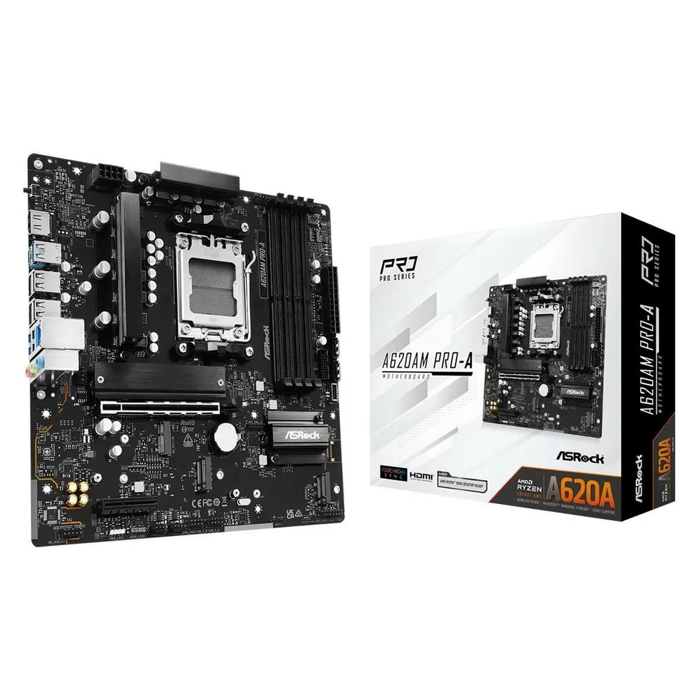 Motherboard ASRock A620AM PRO-A A620 AM5 DDR5 micro ATX PCIe 4.0 256GB