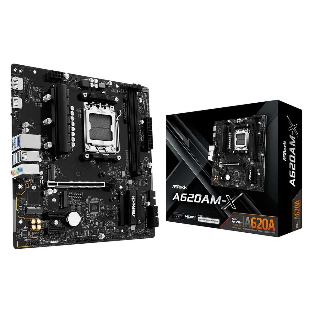 Motherboard ASRock A620AM-X A620 AM5 DDR5 Micro-ATX 2.5GbE M.2 PCIe 4.0