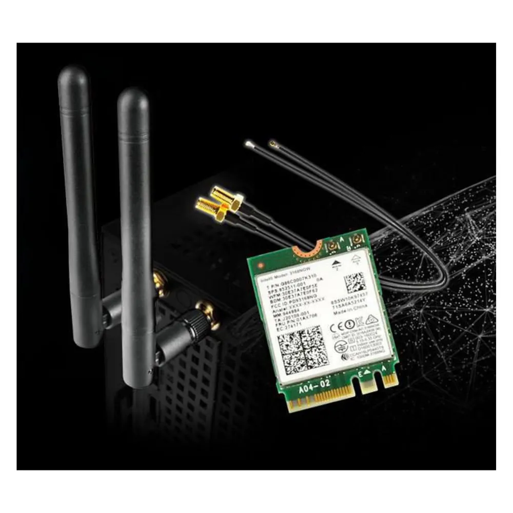 Netzwerkkarte ASRock DeskMini WiFi Kit M.2 WLAN Bluetooth Externe Antenne
