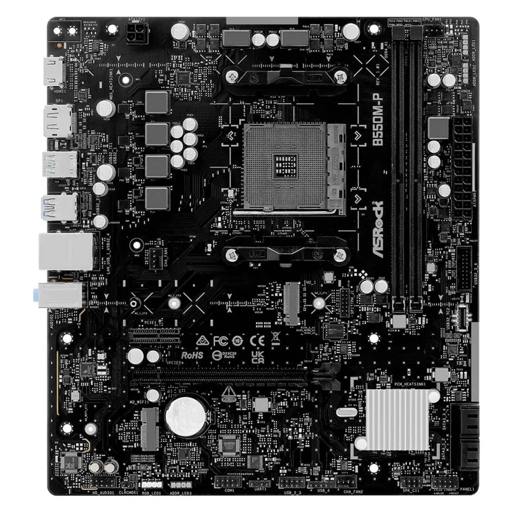 Mainboard AsRock B550M-P AMD B550 AM4 DDR4 Micro ATX USB 3.2 Gen1