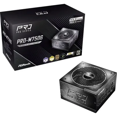 Netzteil AsRock PRO-M750G 750W Zertifizierung 80+ Gold ATX 3.1