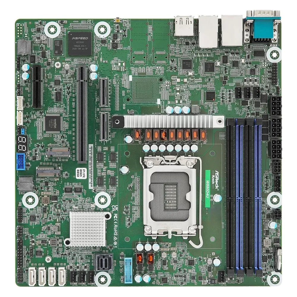 Motherboard Asrock W880D4U Intel W880 LGA1851 DDR5 Micro ATX ECC RAID IPMI