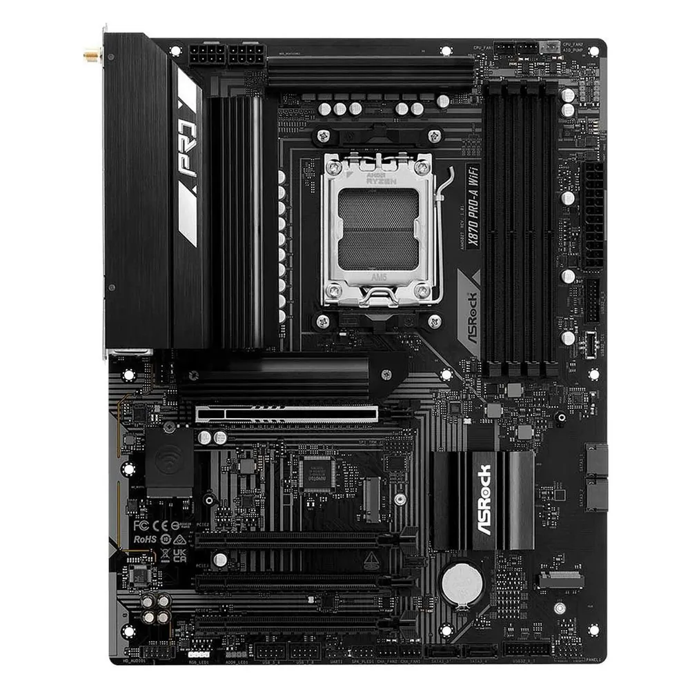 Motherboard ASRock X870 Pro-A WiFi X870 Socket AM5 DDR5 ATX WiFi 7 USB4 2.5GbE PCIe 5.0