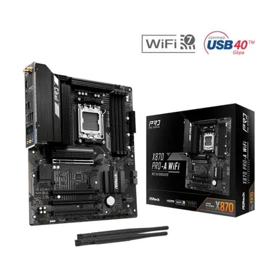 Motherboard ASRock X870 Pro-A WiFi X870 Socket AM5 DDR5 ATX WiFi 7 USB4 2.5GbE PCIe 5.0
