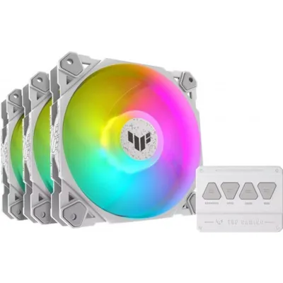 ASUS TUF GAMING TF120 ARGB WHITE EDITION 3IN1 Computergehäuse Luftkühlung 12 cm Weiß 3 Stück(e)