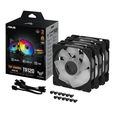 ASUS TUF Gaming TR120 ARGB Reverse Fan - Triple Pack Computergehäuse Ventilator 12 cm Schwarz