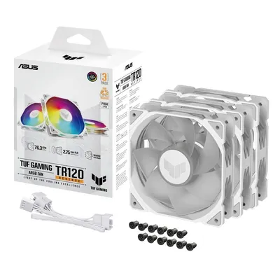 ASUS TUF GAMING TR120 ARGB REVERSE 3IN1 White Computergehäuse Luftkühlung 12 cm Weiß